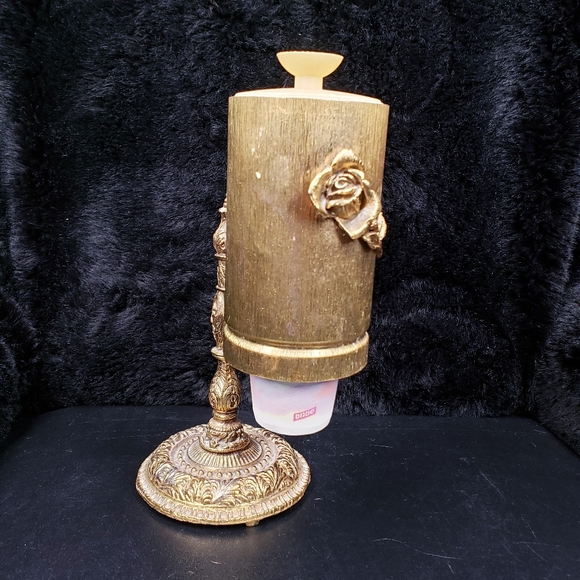 Vintage gilded gold Dixie cup dispenser